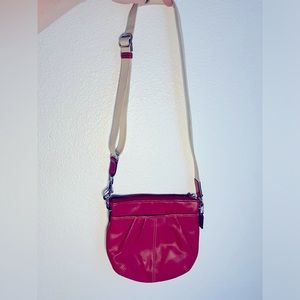 Coach Red Leather Crossbody Purse Handbag‎ spring bag small travel